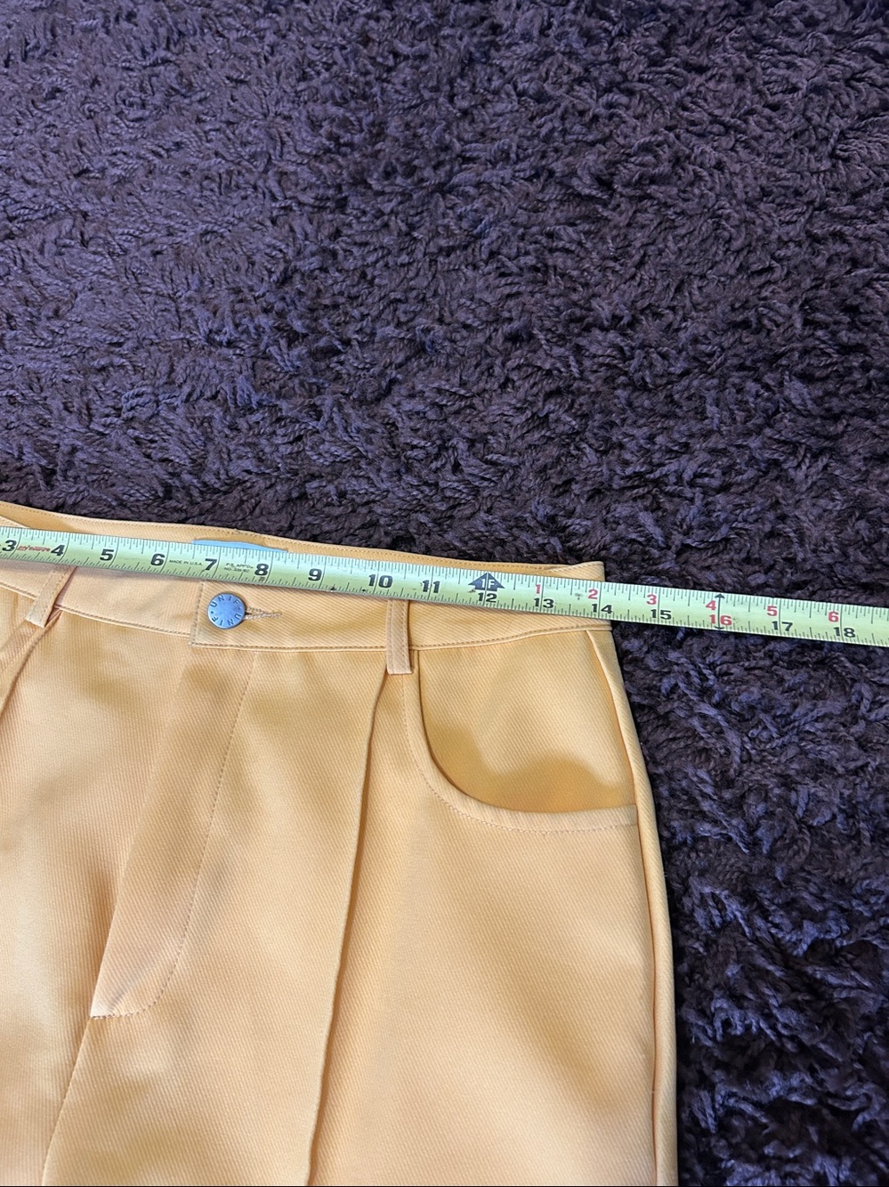 Vintage inspired UNIF High-Rise Cropped Tapered Pants in Yellow - Picture 10 of 12